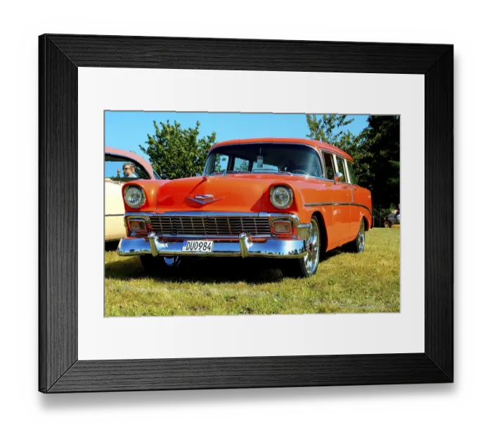 Framed Print : American classic car Chevrolet 210 Townsman Powerglide 1956