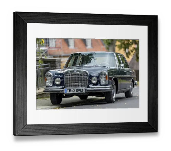 Framed Print : Vintage car Mercedes-Benz 300 SEL Automatic