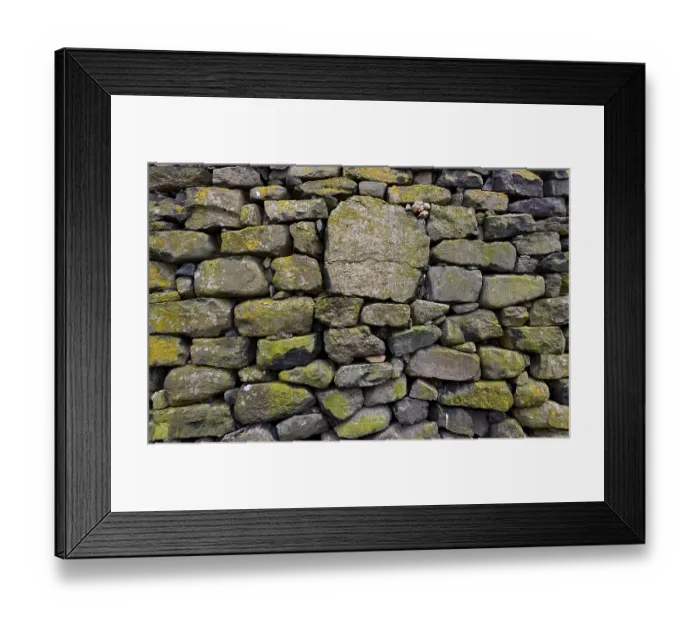 Framed Print : Old stone wall, Tjoernuvik or Tjornuvik Framed Print : Old stone wall, Tjoernuvik or Tjornuvik