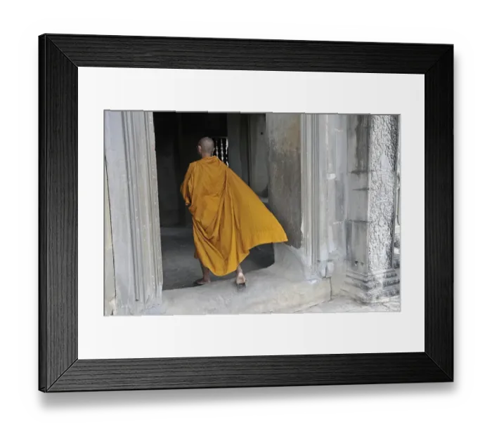 Framed Print : Monk, Angkor Wat, Cambodia, Asia