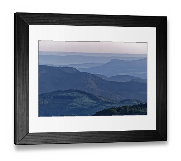 Framed Print : Daybreak over the mountain landscape of the Balkan Mountains Framed Print : Daybreak over the mountain landscape of the Balkan Mountains