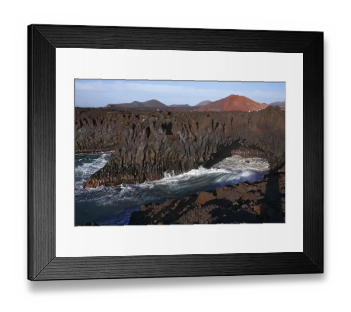 Framed Print : Rocky coastline, Los Hervideros