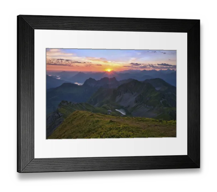 Framed Print : View from Brienzer Rothorn to Central Swiss Alps