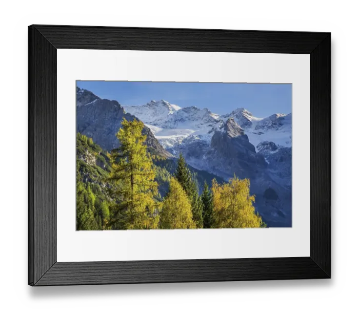 Framed Print : Trafoier Ice Wall 3565m in early autumn