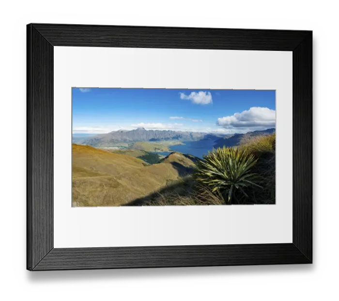 Framed Print : View of Lake Wakatipu and Mountain Range The Remarkables