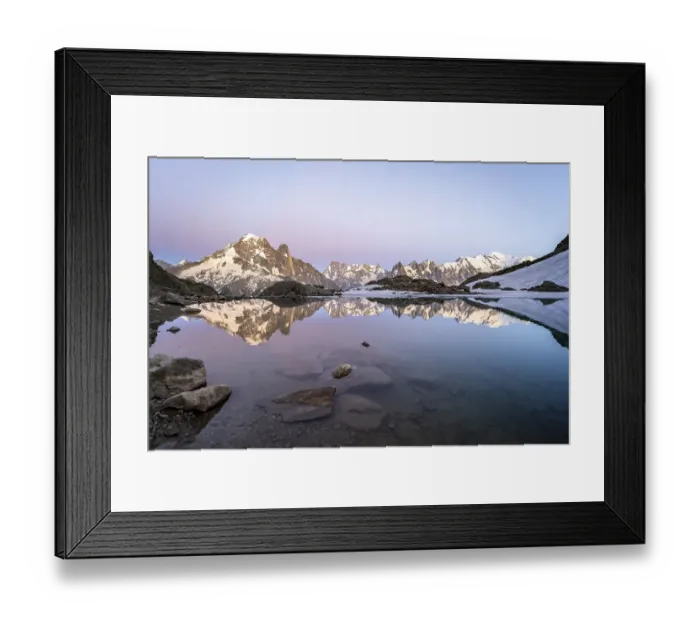 Framed Print : Evening mood with pink evening sky
