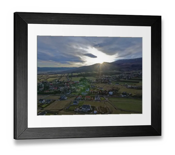 Framed Print : The Giant Mountains around Karpacz on a winter morning