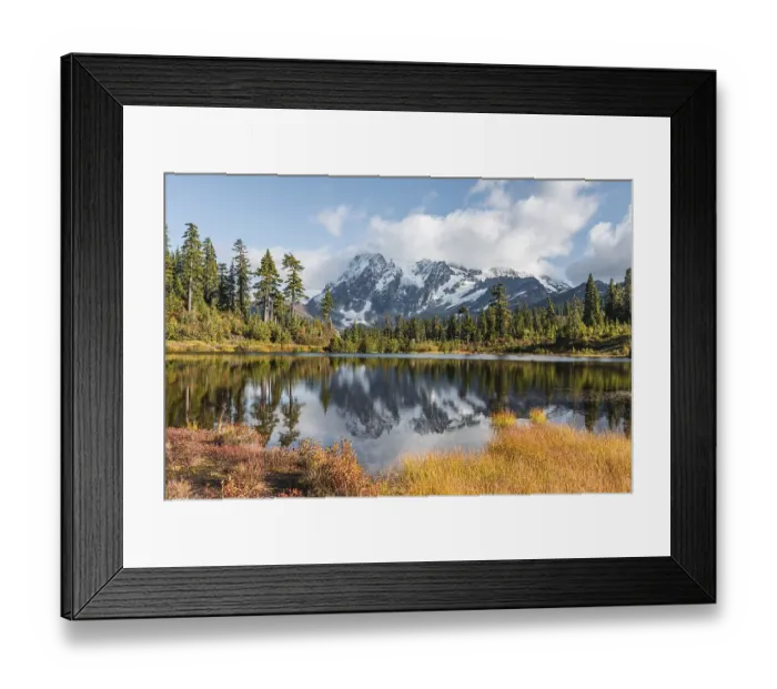 Framed Print : Mount Mt. Shuksan with reflection in Picture Lake