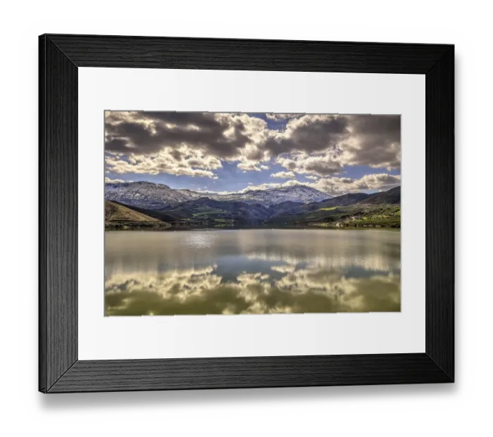 Framed Print : HDR, Amari Basin, winter, reservoir