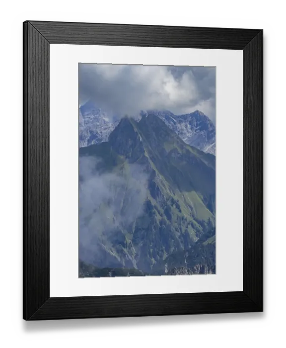 Framed Print : View from Wildengundkopf, 2238m to Hoefats 2259m