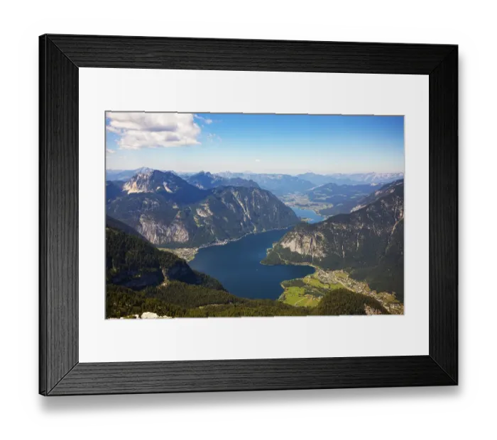 Framed Print : View from the Krippenstein to the Hallstaettersee Obertraun and Hallstatt Framed Print : View from the Krippenstein to the Hallstaettersee Obertraun and Hallstatt