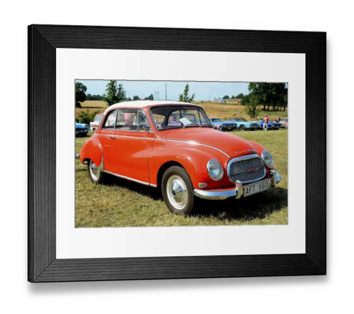 Framed Print : Vintage car DKW AU 1000 1959 in Ystad, sweden Framed Print : Vintage car DKW AU 1000 1959 in Ystad, sweden