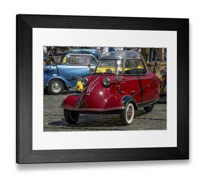 Framed Print : Oldtimer meeting, Vintage Messerschmitt KR 200 FMR Kabinenroller