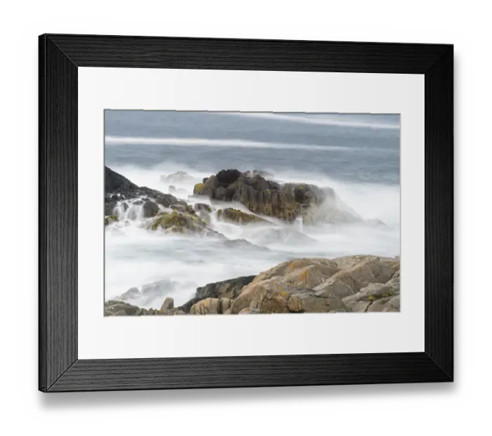 Framed Print : Rocks in the sea, Laukvik, Lofoten, Norway, Europe