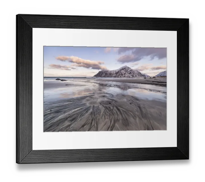 Framed Print : Structures in the sand, Skagsanden beach