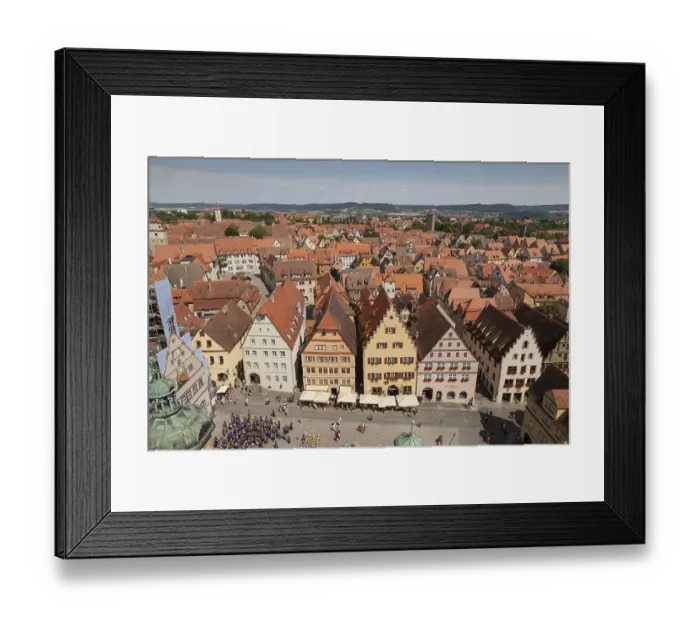 Framed Print : View from the tower of the Town Hall of Marktplatz square Framed Print : View from the tower of the Town Hall of Marktplatz square