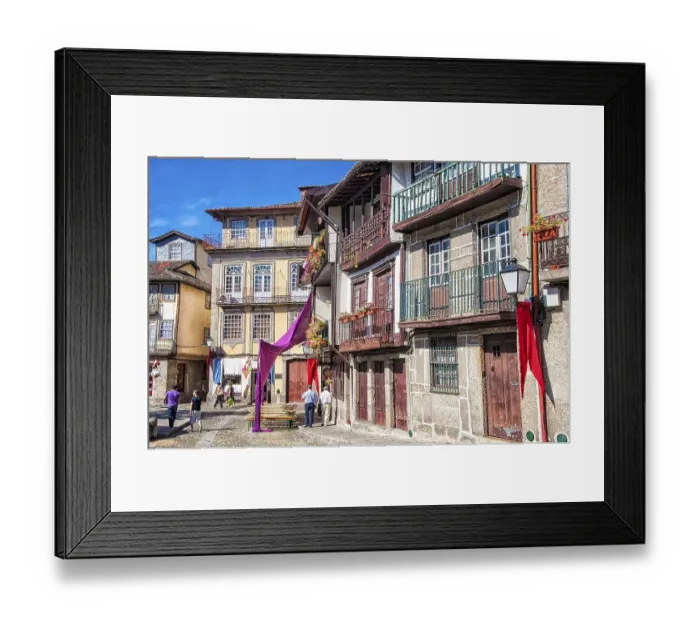 Framed Print : Praca de Santiago square during the Afonsina fair Framed Print : Praca de Santiago square during the Afonsina fair