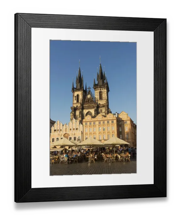 Framed Print : Restaurant in front of Tyn Church Framed Print : Restaurant in front of Tyn Church