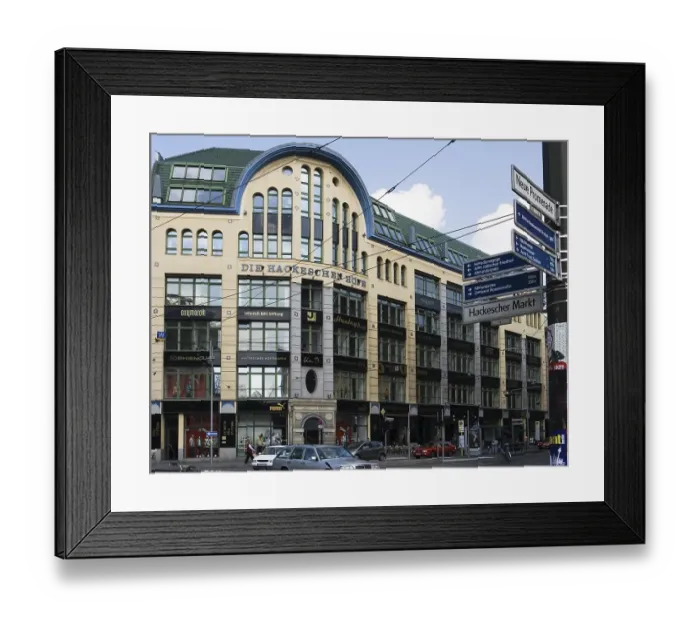 Framed Print : Outer facade of the Hackeschen Hoefe shopping arcade