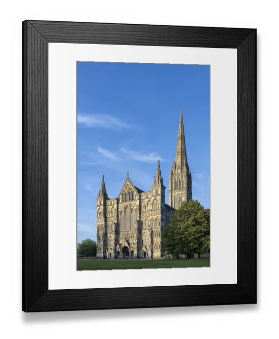 Framed Print : The west facade, screen facade with the 123 m high