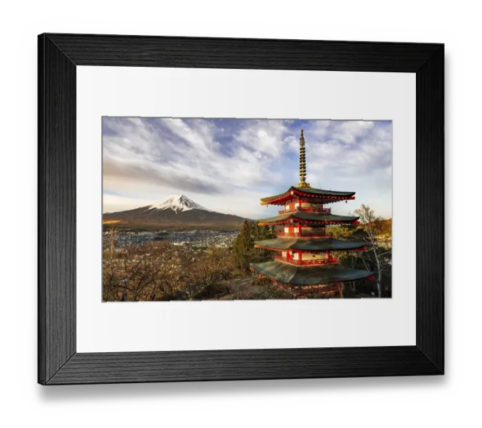 Framed Print : Five-storey pagoda, Chureito Pagoda Framed Print : Five-storey pagoda, Chureito Pagoda