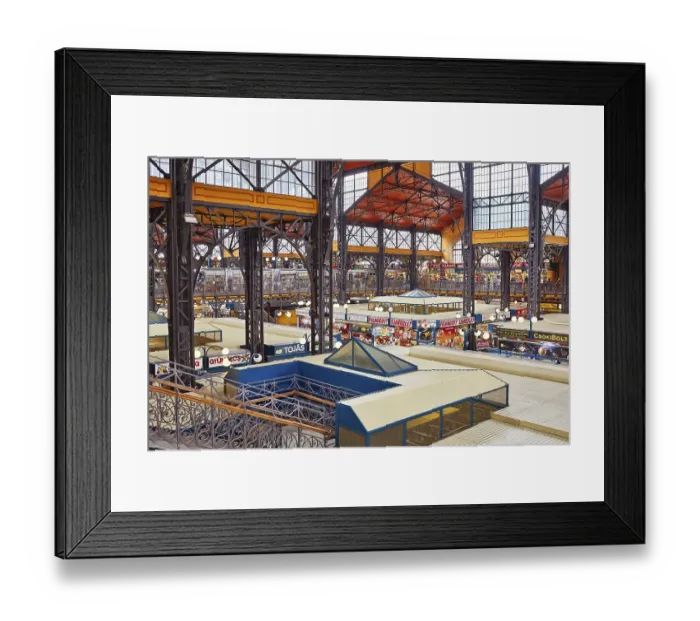 Framed Print : Great Market Hall, neo-Gothic, Budapest
