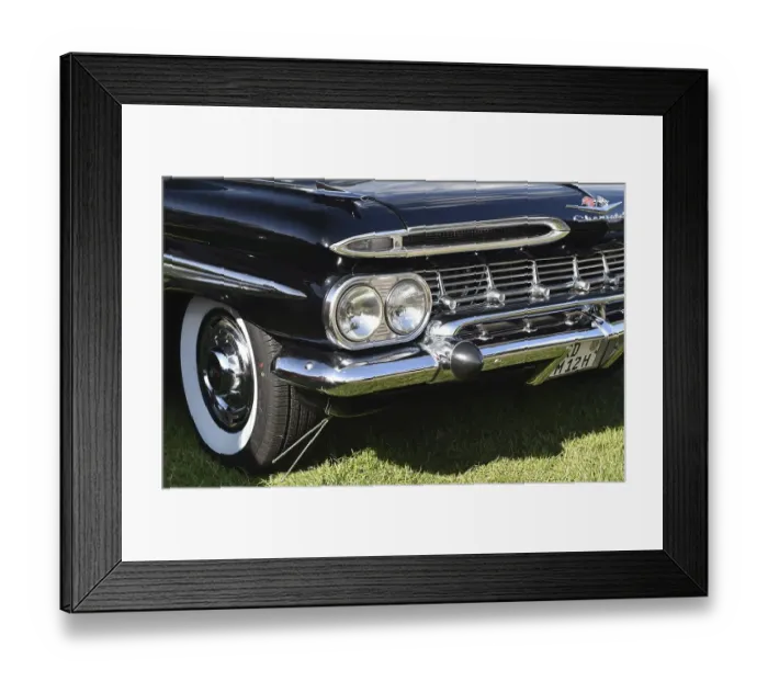 Framed Print : 1958 Chevrolet Impala at classic car meeting