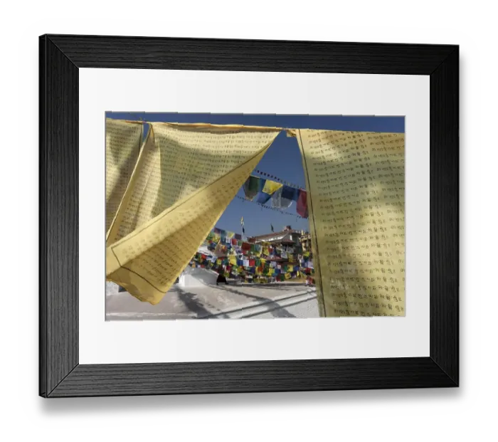 Framed Print : Prayer flags at Boudhanath Stupa Framed Print : Prayer flags at Boudhanath Stupa
