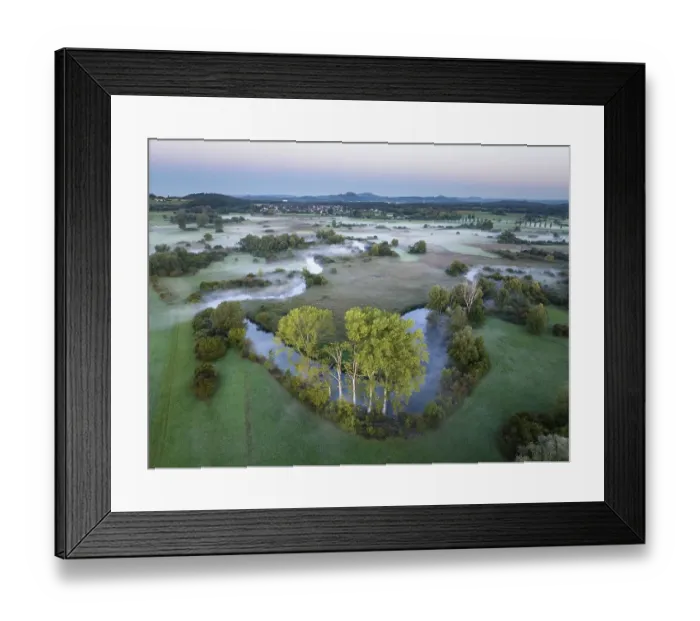 Framed Print : Aerial view of the Radolfzeller Aach Framed Print : Aerial view of the Radolfzeller Aach