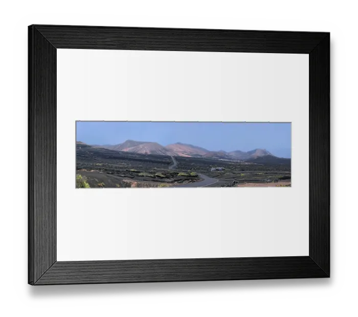 Framed Print : Vineyards and volcanoes, La Geria