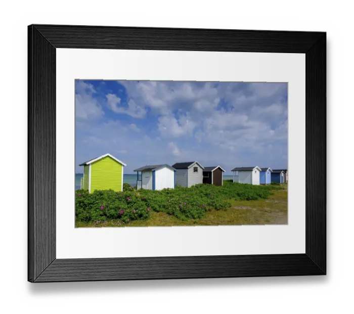 Framed Print : Bathing house in the nature reserve Flommen