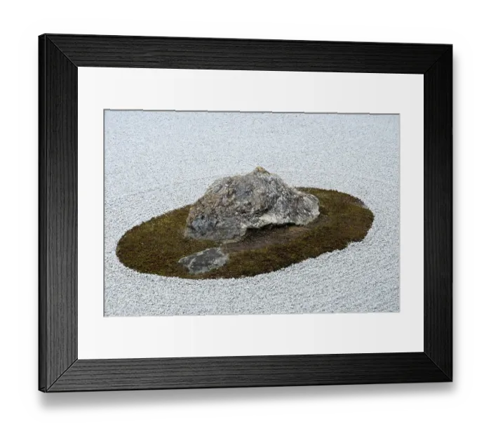 Framed Print : Stone Garden, Zen Garden, Rinzai Zen School