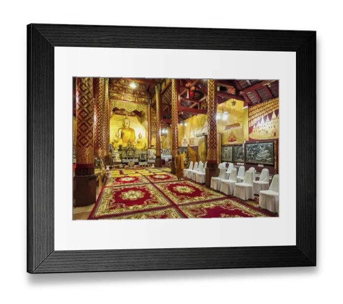 Framed Print : Wat Sri Suphan Temple, interior view Framed Print : Wat Sri Suphan Temple, interior view