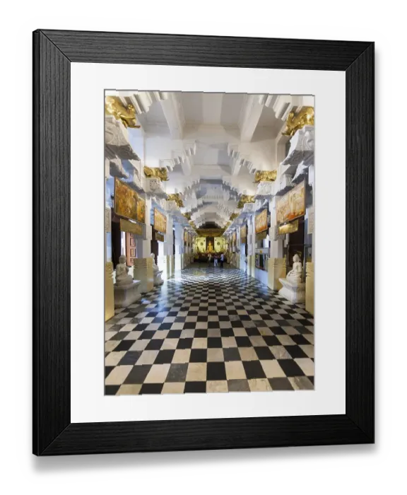 Framed Print : Buddha statues in the Temple of the Sacred Tooth Relic