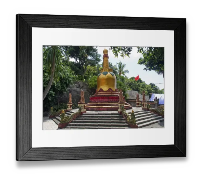 Framed Print : Chedi at the Buddhist monastery Brahma Vihara Ashrama