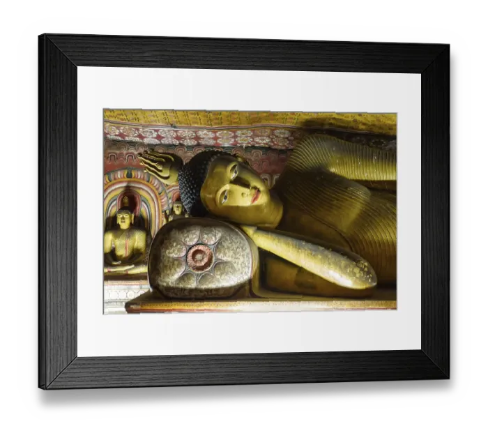 Framed Print : Buddhas in the cave of Dambulla Framed Print : Buddhas in the cave of Dambulla