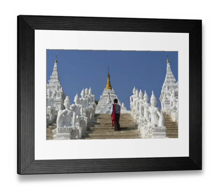 Framed Print : Hsinbyume Pagoda, Mingun, Myanmar, Asia
