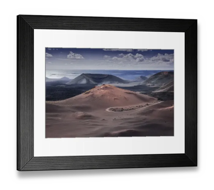 Framed Print : Volcanic landscape, Lanzarote, Canary Islands