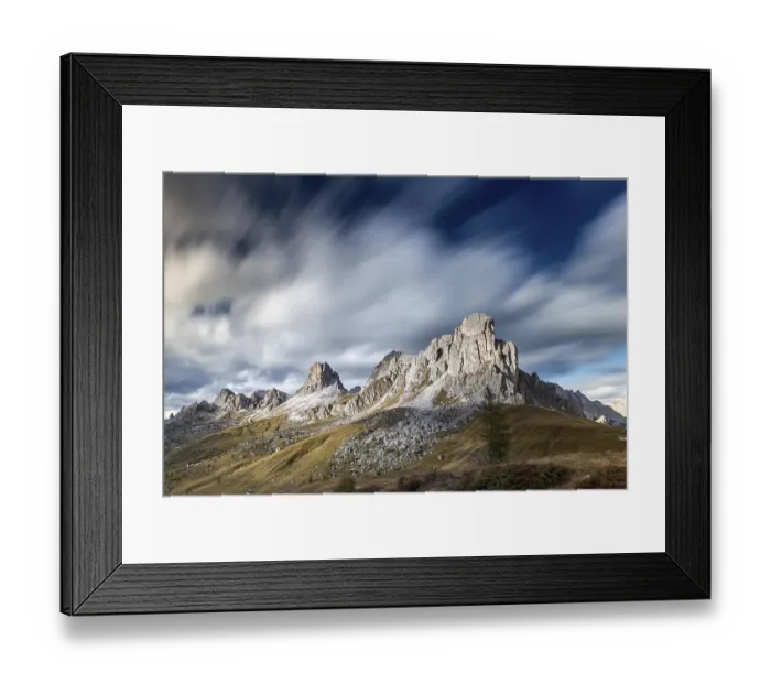 Framed Print : Mountain massif, Passo di Giau