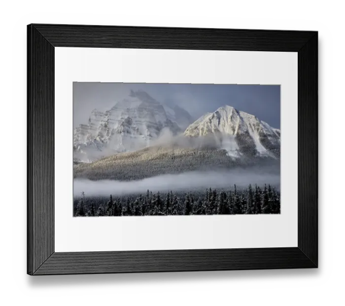 Framed Print : Rocky Mountains in Winter Alberta Canada Banff Park