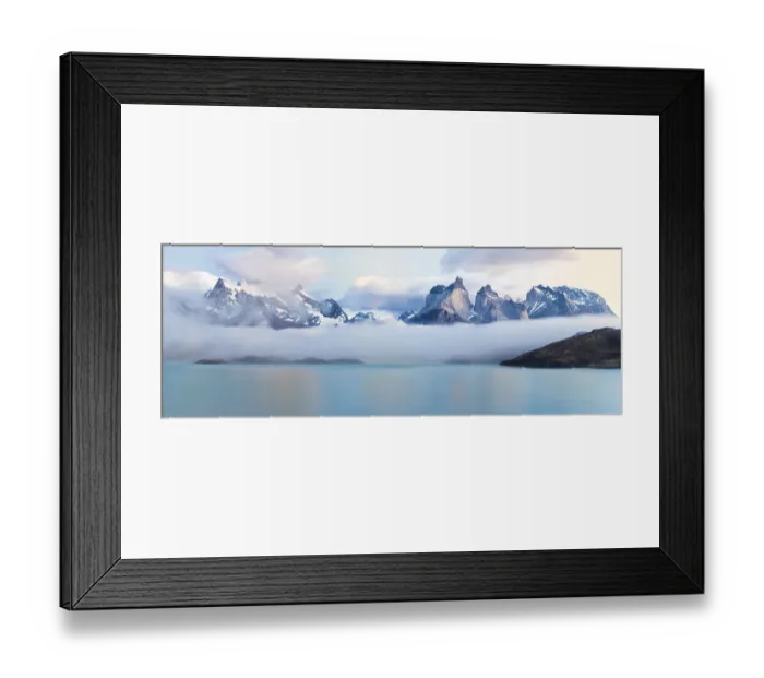 Framed Print : Sunrise over the Cuernos del Paine and Lago Pehoe