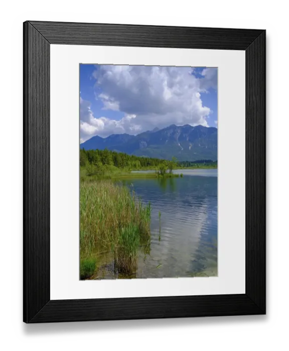 Framed Print : Barmsee, Karwendel mountains in the background Framed Print : Barmsee, Karwendel mountains in the background