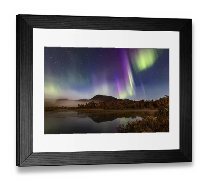 Framed Print : Northern lights, aurora borealis