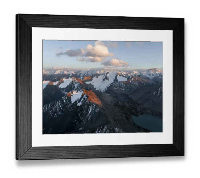 Framed Print : Evening mood, mountain panorama