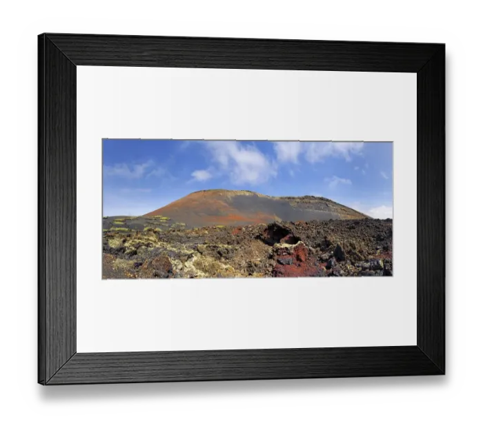 Framed Print : Montana Colorada with lava, volcanic mountains