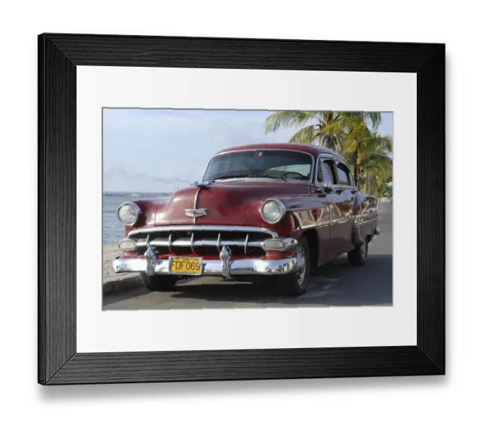 Framed Print : Vintage car, Punta Gorda peninsula
