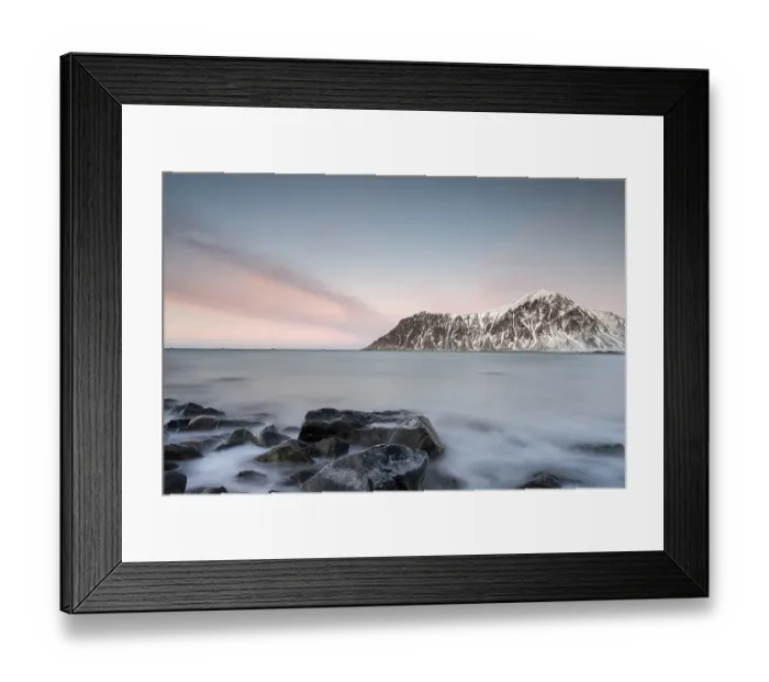 Framed Print : Dusk at Skagsanden Beach, Lofoten, Norway, Europe