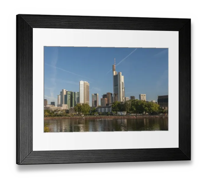 Framed Print : Skyline of Frankfurt, financial district Framed Print : Skyline of Frankfurt, financial district