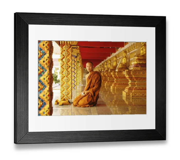 Framed Print : Monk in the Wat Phrathat Suthonamongkhonkhiri Temple Framed Print : Monk in the Wat Phrathat Suthonamongkhonkhiri Temple
