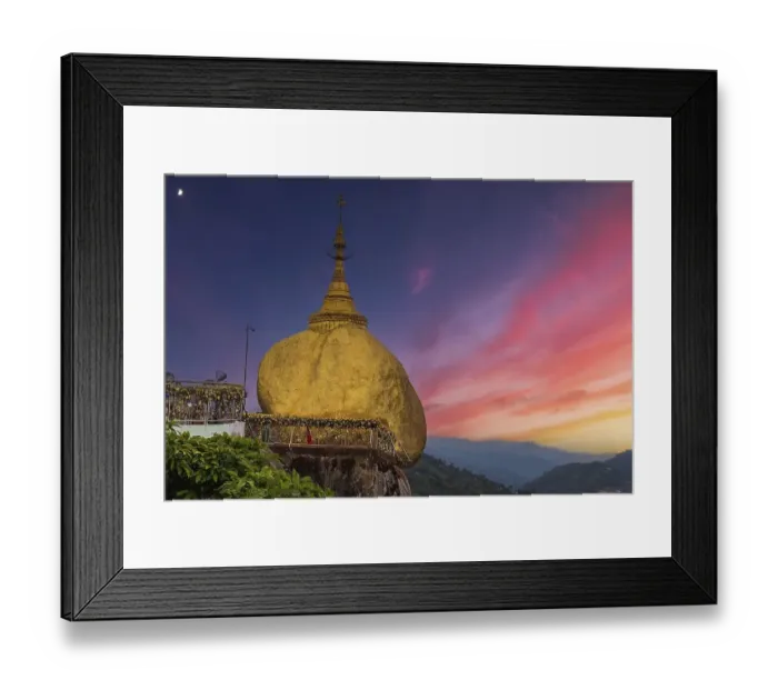 Framed Print : Kyaikhtiyo pagoda on a cloudy day Framed Print : Kyaikhtiyo pagoda on a cloudy day